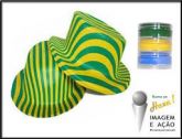 chapéu verde e amarelo tamanho único. ou tinta verde e amare