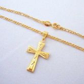 Cordão , com pingente de Cruz Masculino